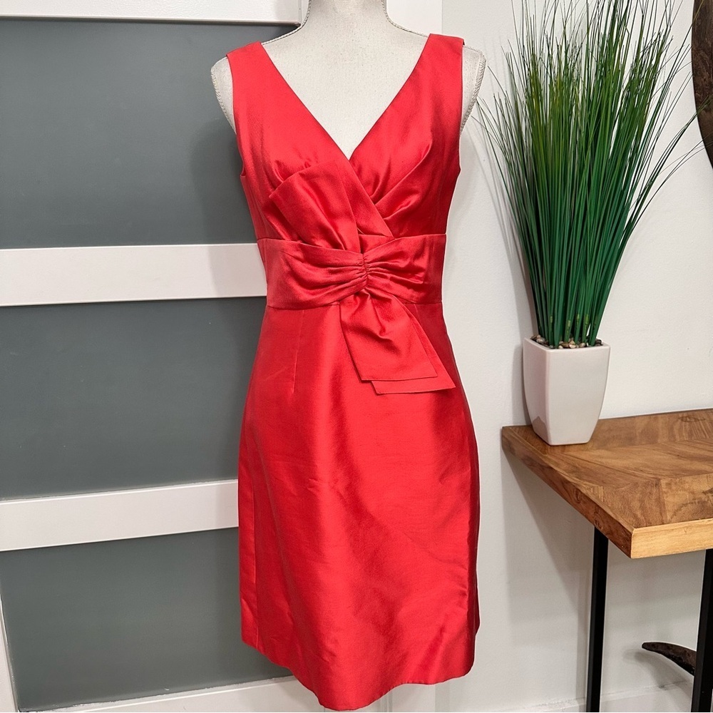 Kate Spade Pinkish Red Silk Blend Mina Sheath Bow
Dress SZ 6 Valentines Day EUC